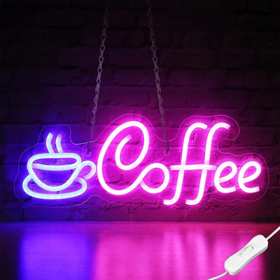 Coffee Neon Sign Light Battery Led Neon