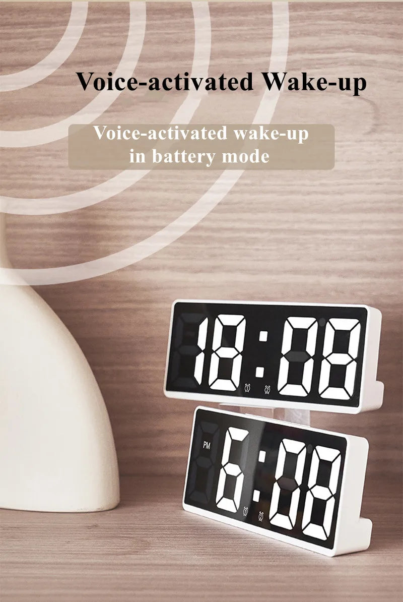 Digital Alarm Clock Voice Control Teperature