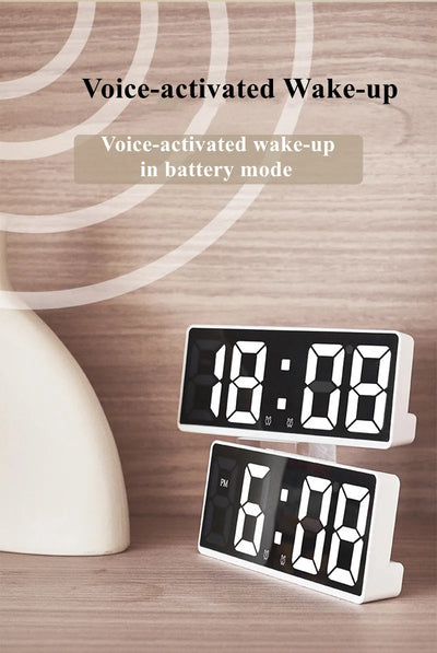 Digital Alarm Clock Voice Control Teperature